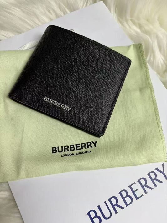 BURBERRY 男款黑色銀包- 100%正版(必須先跟店主確定貨物狀況）